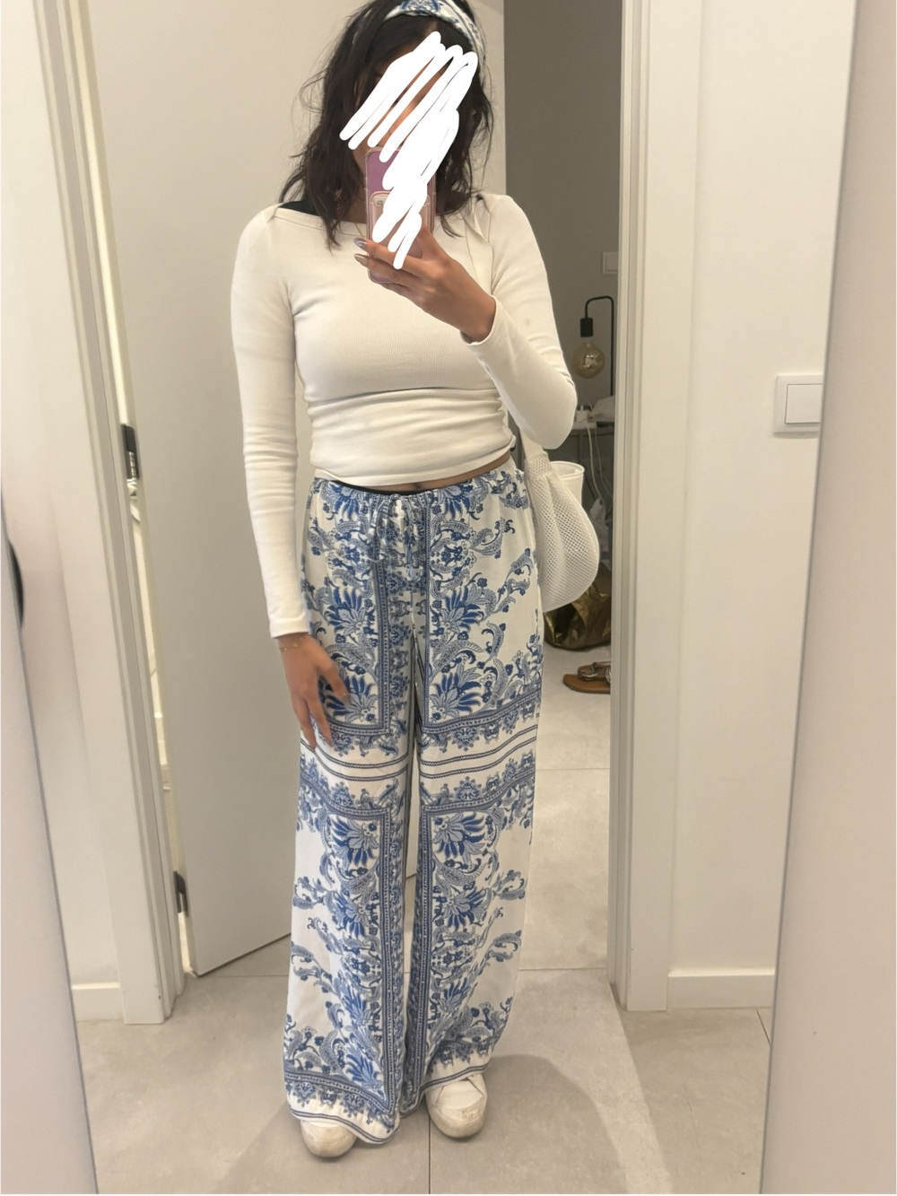 H&M Printed Scarf Pants